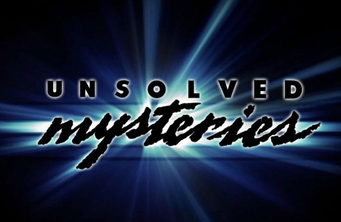 Unsolved Mysteries logo from the original series.